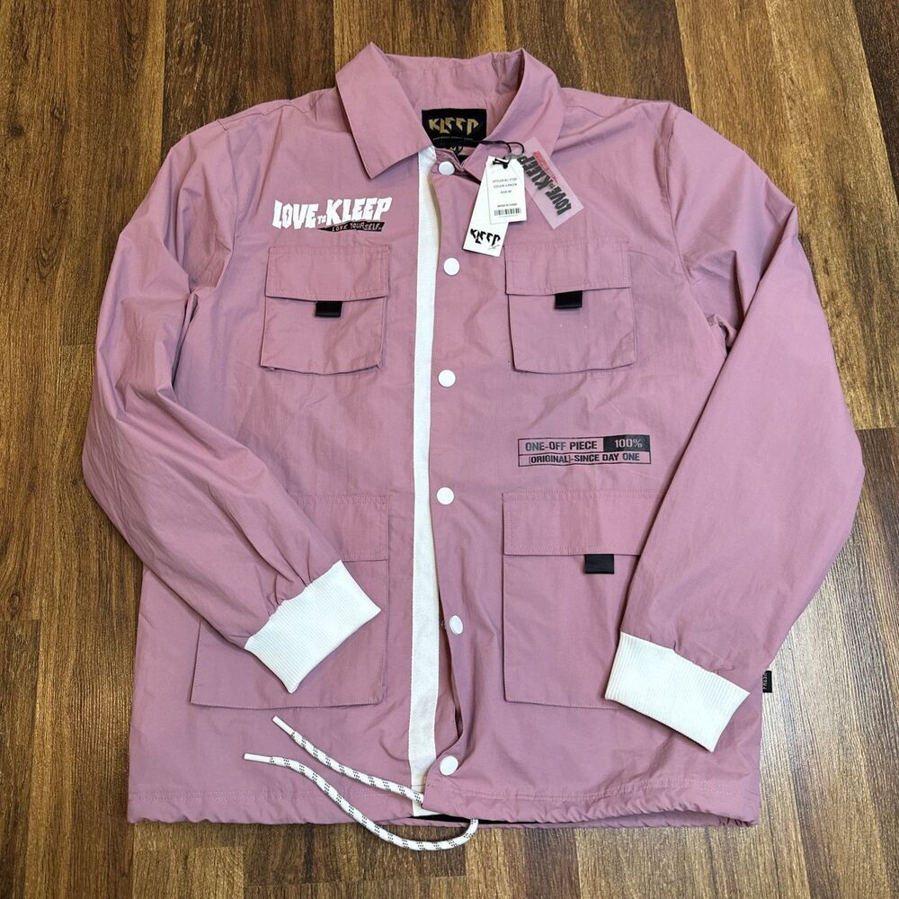KLEEP CANON Men's Premium Crispy Nylon Long Sleeve Coach Jacket